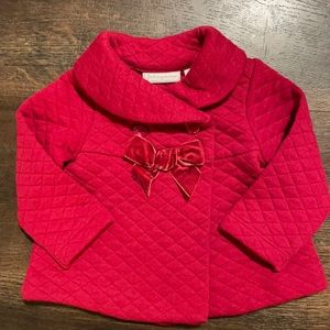 5/25$ Red quilted baby jacket